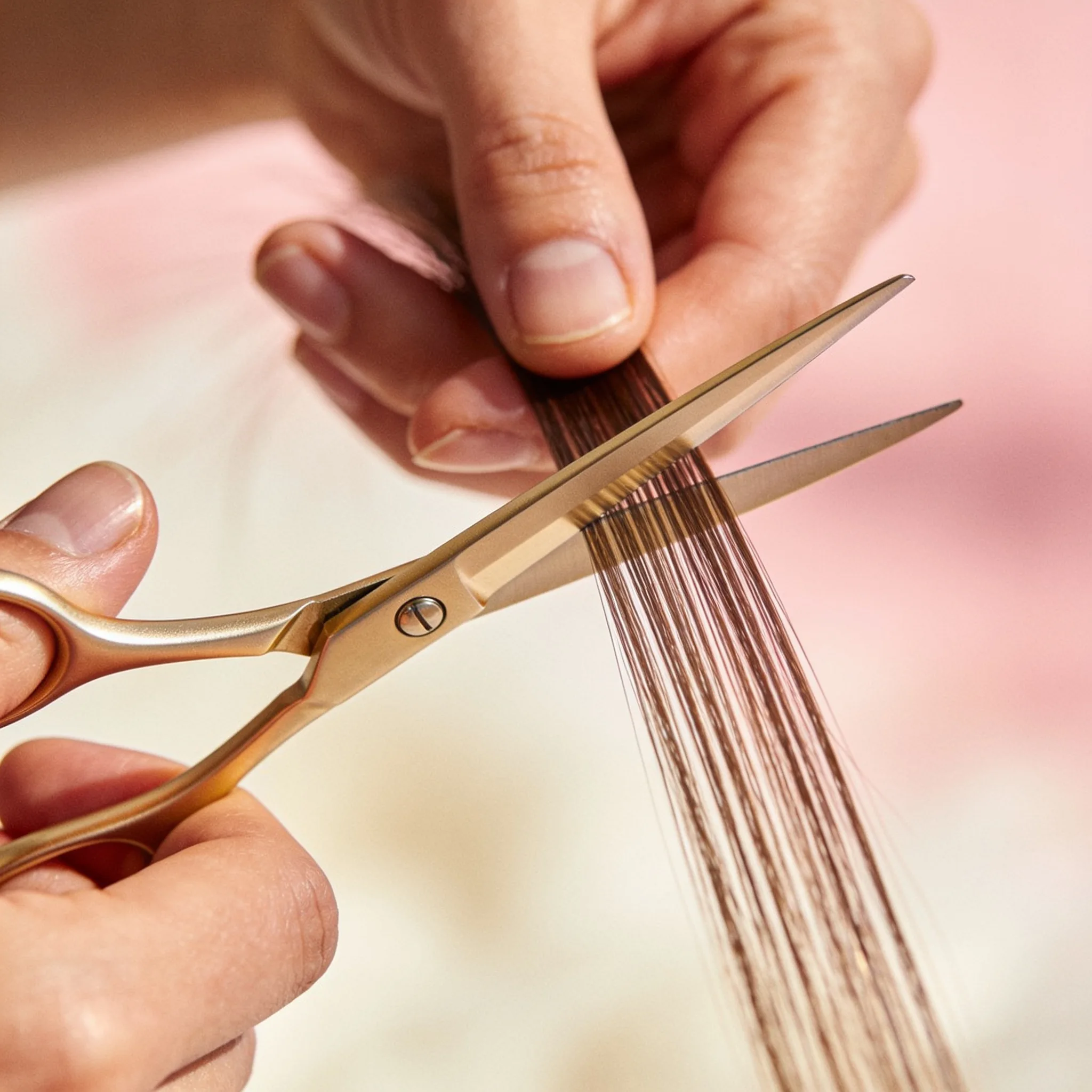 Scissors making a precision cut