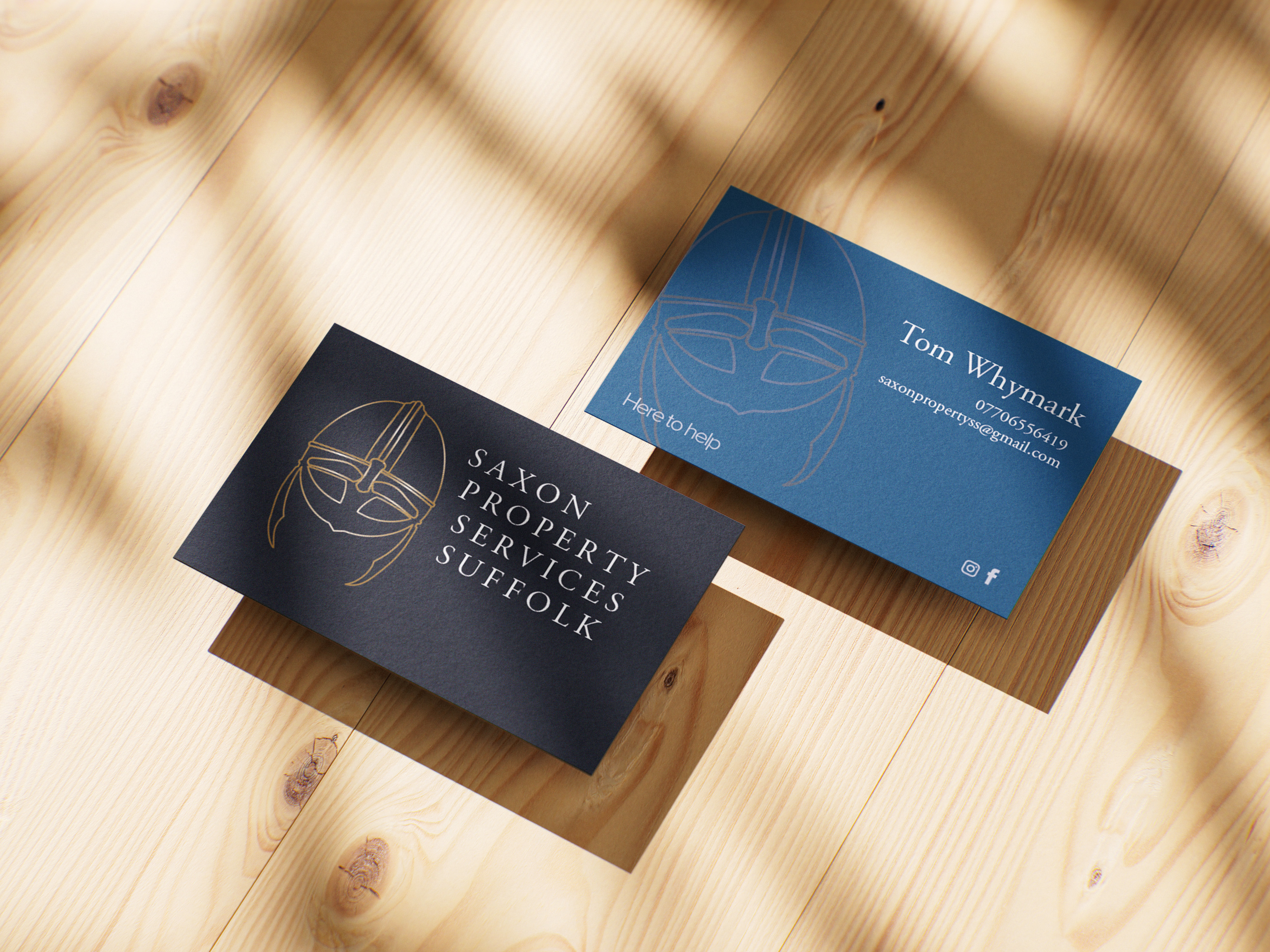 Saxon Property Services business cards